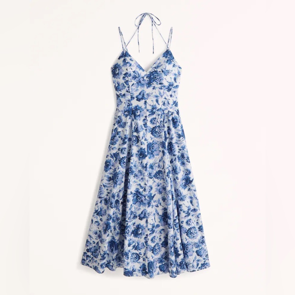 Abercrombie & Fitch Blue Floral Maxi Dress